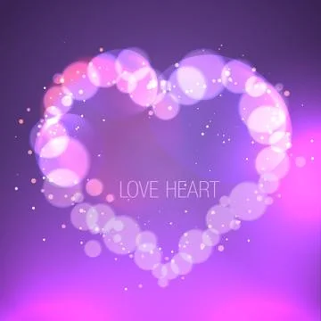 Heart in bokeh effect Stock Illustration
