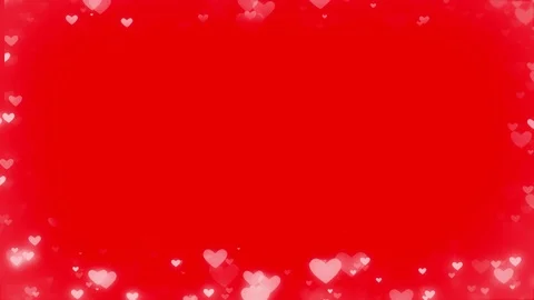 Heart bokeh frame on the red background Stock Footage 102697566