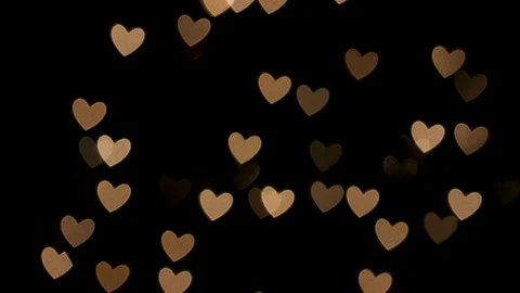 Heart Bokeh White Lights STATIC Stock Footage 84713502
