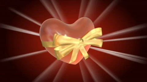 Heart with bow 01 hd Video stock 312091
