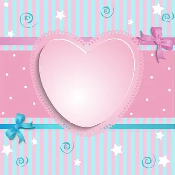 Heart with bow Stock Illustration