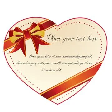 Heart with bow Stock Illustration