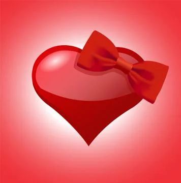 Heart with bow Stock Illustration