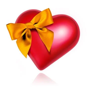 Heart with bow Stock Photos