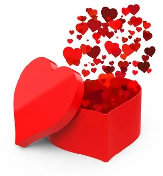 The heart box Stock Illustration