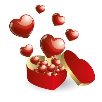 Heart box Stock Illustration