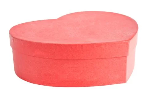 Heart box isolated on white background Stock Photos