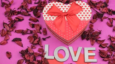 Heart box love Stock Footage 262345740