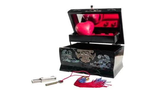 Heart in the box Stock Photos