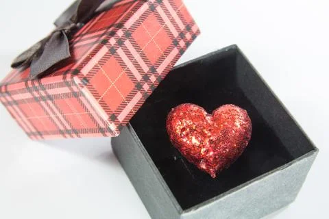 Heart in box Stock Photos