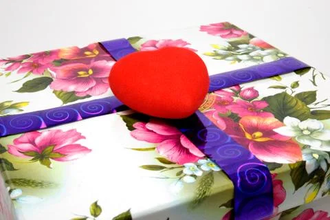 Heart on a box Stock Photos