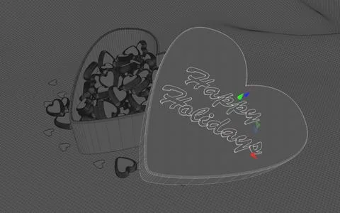 Heart Box Wire1 Illustrazione stock