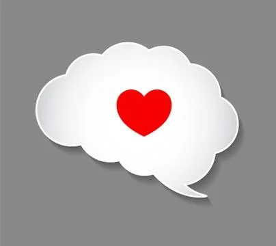 Heart in brain icon design. Think of you, happy valentine's day. Illustration Stock Illustration