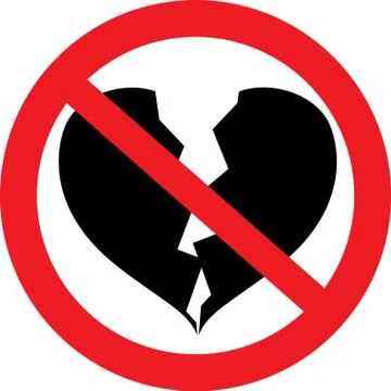 Heart to break it is forbidden. Stock Illustration