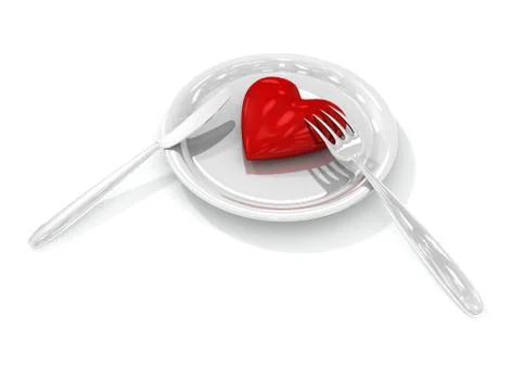 Heart for breakfast Stock Illustration