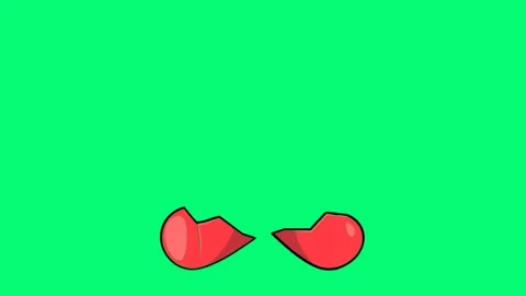 Heart Breaking Animations Green Screen Stock Footage 229931581