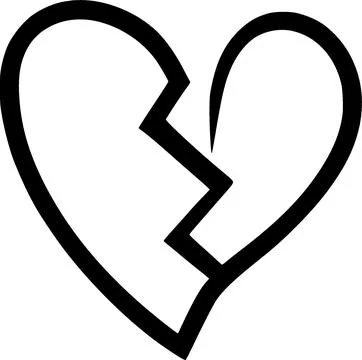 Heart Broken icon vector symbol design illustration Stock Illustration