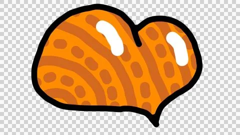 Heart brown complex line Stock Illustration