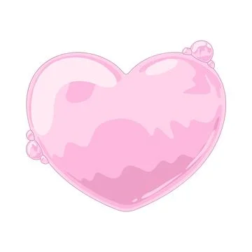 Heart bubble illustration Stock Illustration