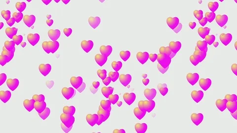 Heart bubble shower Stock Footage 125851185