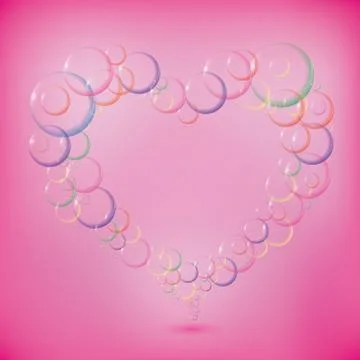 Heart of bubble vector Stock Illustration