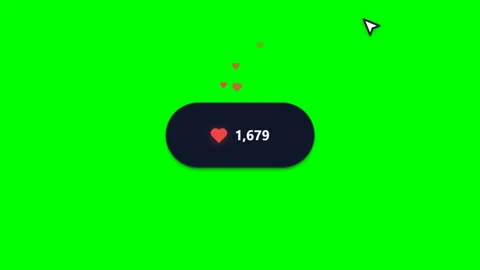 Like heart burst bottom Green Screen Lower Third Stock Footage 345222385