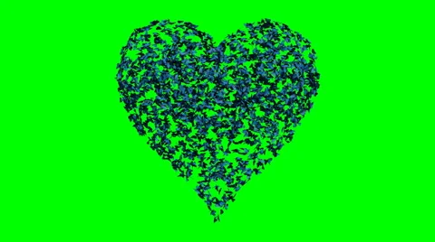 Heart of butterflies 库存影片 48780326