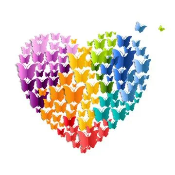 Heart With Butterfly Stock Illustration