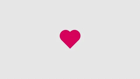 Heart like button animation with pause Stock Footage 145690605