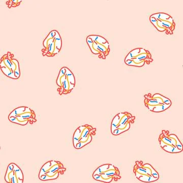 Heart bypass surgery vector seamless pattern Stock Illustration