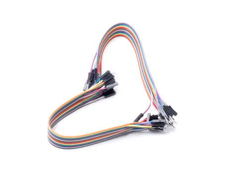 Heart cable colours Stock Photos