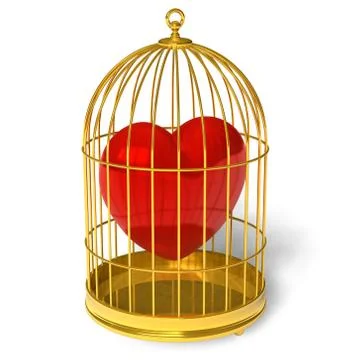 Heart in cage Stock Illustration