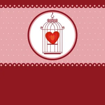 Heart in cage - vector Stock-Illustration