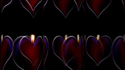 Heart Candle Tubes 2 库存影片 34285314