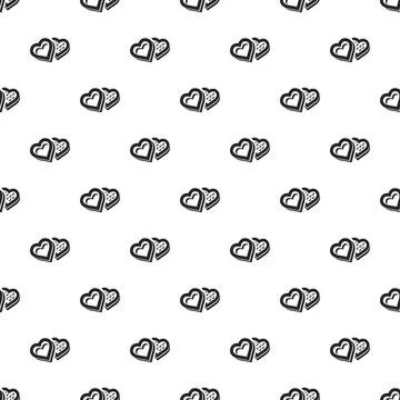 Heart candy box pattern seamless Stock Illustration