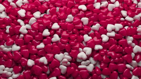 Heart Candy Falling to The Ground, 3d Animation 4k Vidéo 64051991