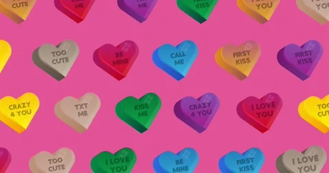 Heart Candy pattern animation Stock Footage 301360976