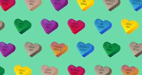 Heart Candy pattern Stock Footage 301360968