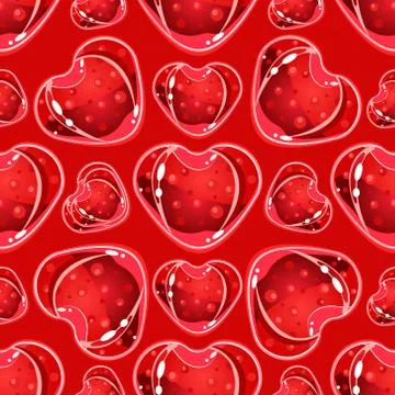 Heart Candy Pattern. Vector Illustration Stock Illustration