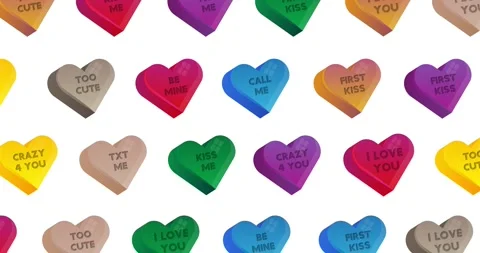 Heart Candy pattern video Stock Footage 301360980