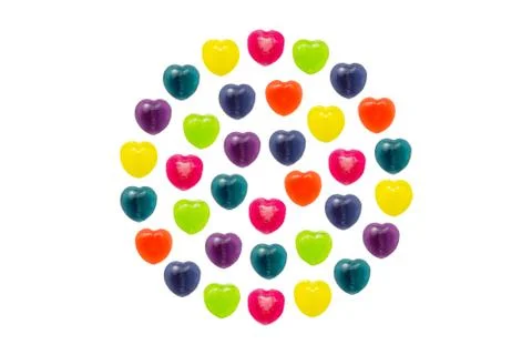 Heart Candy Set in Full Circle Shape for Valentine Stock Photos