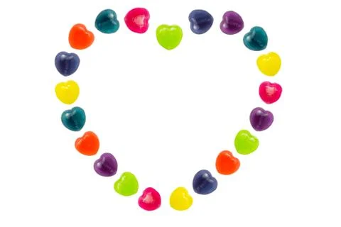 Heart Candy Set in Heart Shape for Valentine Stock Photos