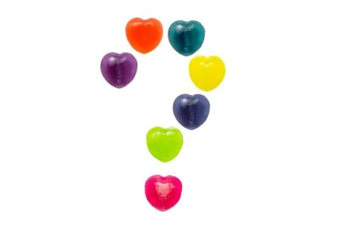 Heart Candy Set in Question Mark Shape for Valentine Photos