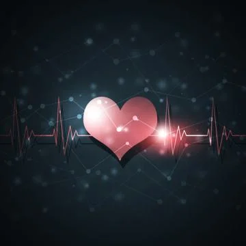 Heart cardio background Stock Illustration