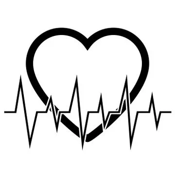 Heart cardiogram icon Stock Illustration