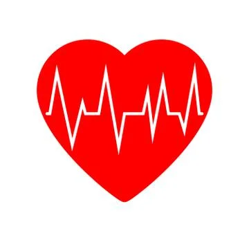 Heart cardiogram icon Stock Illustration