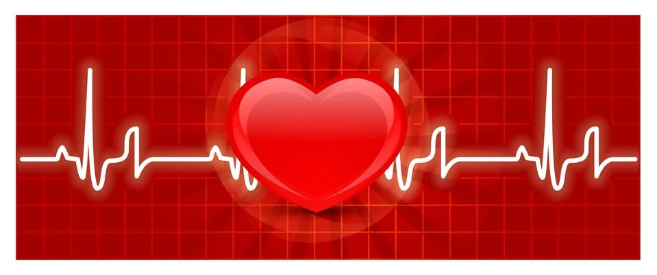 Heart cardiogram Stock Illustration