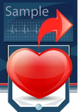 Heart cardiogram Stock Illustration