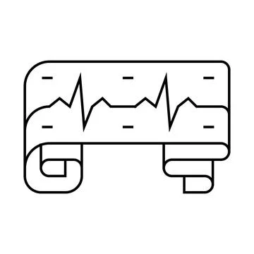 Heart cardiogram line icon vector illustration sign Stock Illustration