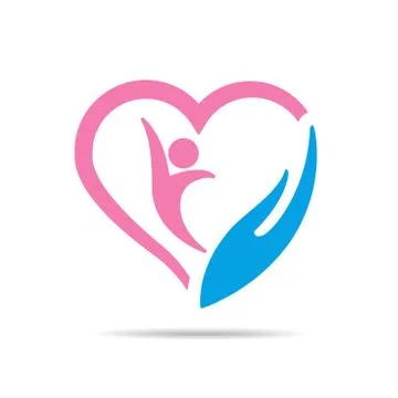 Heart Care Concept Design vector icon Stock Illustration